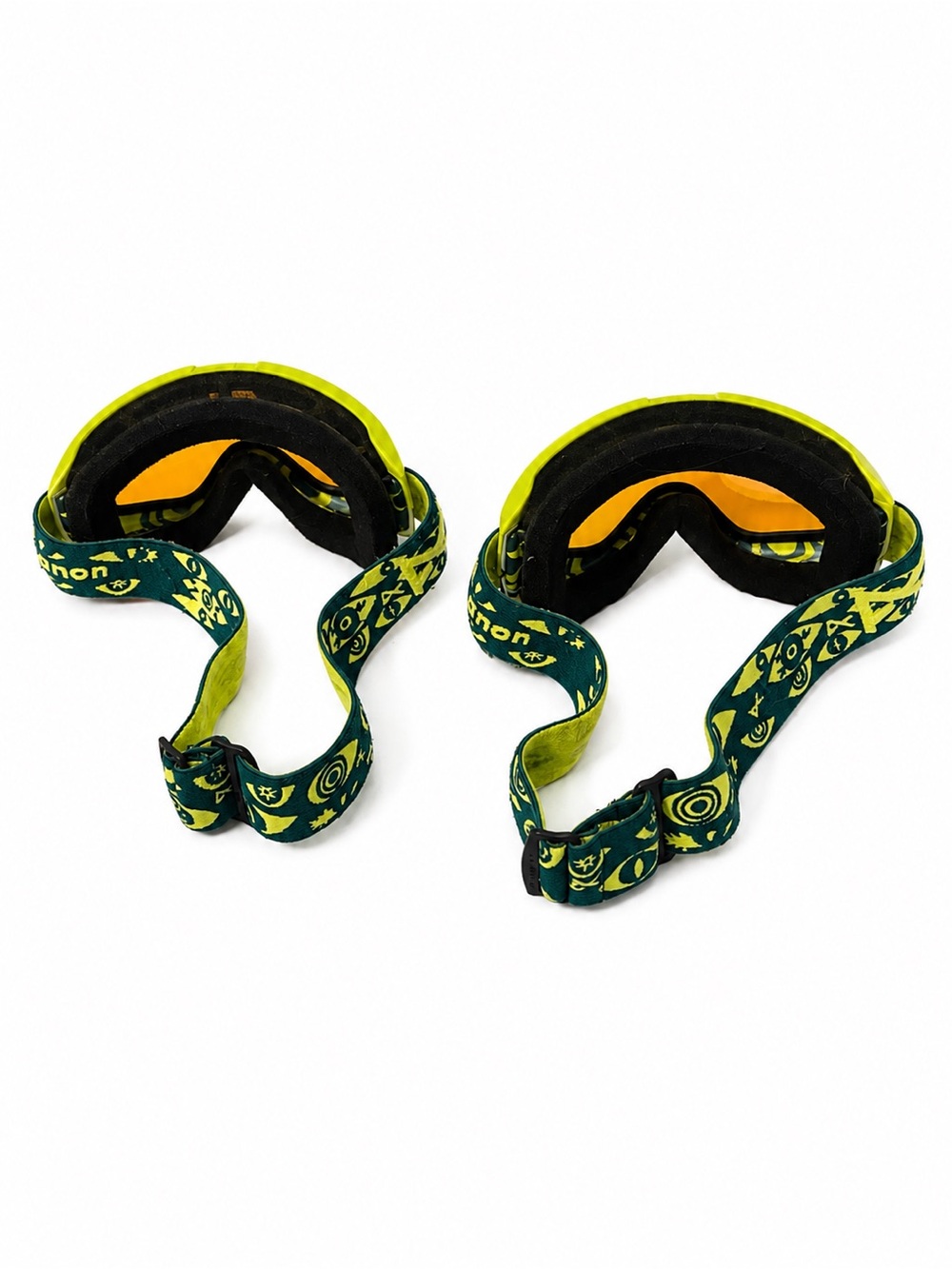 Anon Neon Yellow Mirrored Lens Ski/Moto Goggles - Double Pack - Picture 2 of 3
